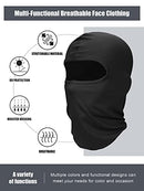 SATINIOR 9 Pcs Balaclava Sun Protection Full Face Mask Summer UV Bandana Face Covering Cooling Neck Gaiter Windproof Hood, Dark Gray, Black, Army Green, One size