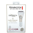Remington Smooth S1 Lady Shaver, WF1000AU, Cordless Waterproof Women's Shaver, Use Wet and Dry, Body Hair Remover For Legs, Bikini, Arms and Underarm - White