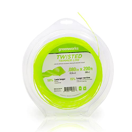 Greenworks 0.080" 200-Foot Twisted String Trimmer Line