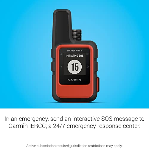 Garmin inReach Mini 2, Lightweight and Compact Satellite Communicator, Hiking Handheld, Orange (010-02602-00)