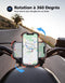 Zewdov Bike Phone Mount 360° Rotatable, [Secure Lock] Bike Phone Holder for Handlebars, Motorcycle Phone Mount Compatible with iPhone/Galaxy 4.7-6.8'' Phone, Fits Electric/Mountain/Scooter Bikes