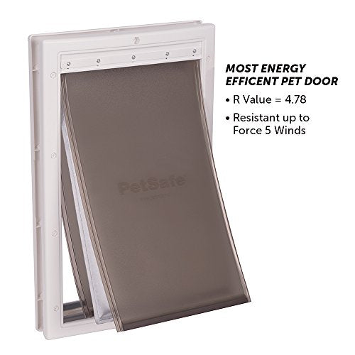 PetSafe Extreme Weather Energy Efficient Pet Door - 3 Flap System - for Large Dogs Up to 100 lb