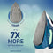Sunbeam Verve CeraFlow Steam Iron | Durable Ceramic Soleplate, 150g/min Steam Shot, 300mL Tank, 2400W Fast Heat-Up, Safe Store Indicator, Blue & White SRC6000