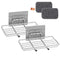 2 Pack Soap Dishes and 2Pcs Soap Saver, Stainless Steel and Self Adhesive Sink Bar Soap Holder with Hook for Shower Bathroom Kitchen