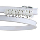 Ziang Bendable Straight Curved Curtain Track Alloy Plastic Windows and Balcony Curtain Track Soft Curved Track Curved Track Rail Slide Rail Accessories (4 Meters)
