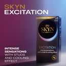 SKYN Excitation Non-Latex Lubricated Condoms, 12 Count