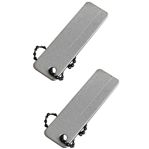 BESPORTBLE Mini Sharpener Stone, 2Pcs Mini Portable Stone Sharpener with Mini Sharpening Tool for Camping Hinking Outdoor Activities, 0.74 * 2.5inch