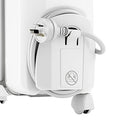 De'Longhi, Portable Oil Column Heater, 2400W with Timer, Addional Fan to Boost Heat, Castors and Cool-Touch Handle, 24 H, DL2401TF, White