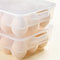 ZHENFAN Clear Plastic Egg Holder for Refrigerator, Stackable Egg Storage Trays With Lid & Handles, Plastic Egg Box Carrier 4 Pack, BPA-Free Egg Storage Container for 18 Eggs