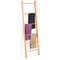 Clevinger 6-Tier Bamboo Freestanding Rack Towel Ladder Blanket Ladder, Farmhouse Blanket Holder,Wall Leaning Ladder Shelf, Decorative Quilt Stand for Living Room, Bathroom, Bedroom (6-Step Towel Rack)