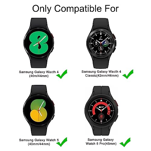 Silicone Bands for Samsung Galaxy Watch 6 Band & Galaxy Watch 5 Bands/Galaxy Watch 4 Band Women Men, 20mm Adjustable Sports Replacement Strap for Galaxy Watch 6/6 Classic/5/5 pro/4/4 Classic