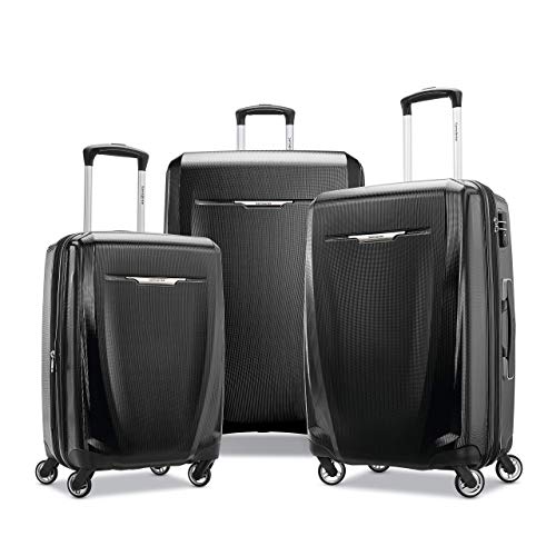 Samsonite Winfield 3 DLX Hardside Luggage with Spinner Wheels, Black, 3-Piece Set (20/25/28), Winfield 3 DLX Hardside Expandable Luggage with Spinners