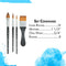 PRINCETON ARTIST BRUSH CO. Aqua Elite Fine Art Watercolours Brushes, Synthetic Kolinsky Sable, 4 Piece Brush Set, Short Handle, Ideal for Professionals & Students