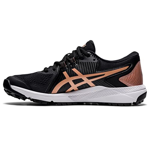 ASICS Women's Gel-Course Glide Golf Shoes, 7.5M, Black/Rose Gold