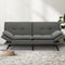 LEVEDE 3 Seater Sofa Bed Convertible, Fabric Futon Loveseat Sofa Couch,Modern Recliner Sofa Lounge with 3 Adjustable Backrest Positions, Spare Sleeper Bed for Guest, Load Up to 250kg (180cm, Grey)