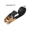 Endless Ratchet Tie Down Straps Heavy Duty Cargo Tie Downs, Durable Nylon Black Strap Down Ratcheting Securing Straps, Track Spring Fittings, Tie-Down Motorcycles, Trailer Loads, Kayak (8ft - 2pack)