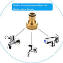 1 Pcs Brass Garden Quick Hose Adapters(3/4" and 1/2" Inner Female), Garden Hose Connector for Lawn& Garden,Washing Cars,Watering Plants