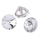 50Pcs Crystal Upholstery Buttons, Diameter 0.79Inch Rhinestone Crystal Round Buttons,with Metal Loop,for Sewing Sofa,Bed Headboard Upholstery Button,DIY Crafts Decoration