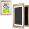2Pcs Kids Art Frame A4 Front Opening Photo Frames with Stand Wooden Kids Artwork Display Frame for 100 Pictures Horizontal and Vertical Picture Display for Crafts(brown)