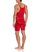 ASICS Men's Snap Down Wrestling Singlet (Red/White), 3X-Small