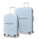 Samsonite Freeform Hardside Expandable with Double Spinner Wheels, Powder Blue, 2-Piece Set (21/28), Freeform Hardside Expandable with Double Spinner Wheels