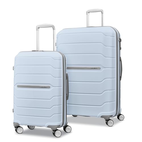 Samsonite Freeform Hardside Expandable with Double Spinner Wheels, Powder Blue, 2-Piece Set (21/28), Freeform Hardside Expandable with Double Spinner Wheels