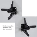 Pair of Self Locking Gate Latch Automatic Gravity Lever for Wood Fence Gate Door Latches, Left and Right (Spring Cable Pull), AP00289O