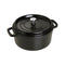 STAUB Cast Iron Dutch Oven 4-qt Round Cocotte, Made in France, Serves 3-4, Matte Black