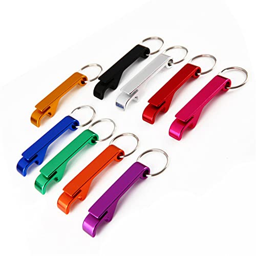 10pcs Bottle Opener Keyring Metal Beer Bar Tool Keychain Gifts Random Colour