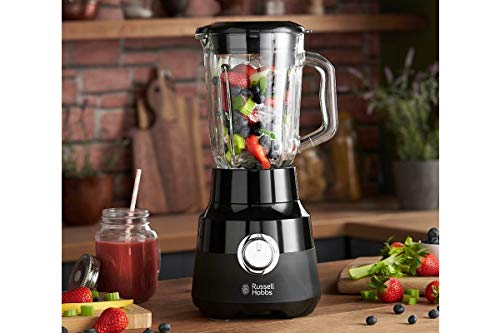 Russell Hobbs RHBL5BLK, Desire Jug Blender, 1.5L Glass Jug, Stainless Steel Blades, Matte Black