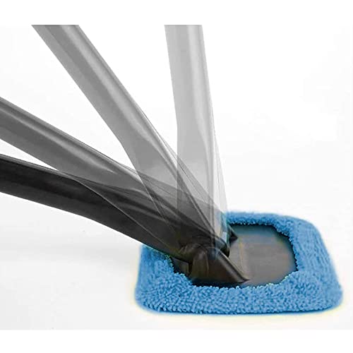 ZCPingNiao Car Windscreen Cleaner 2 Reusable and Washable Microfiber Pads, Windshield Cleaning Tool with Detachable Handle Auto Inside Glass Wiper for Fog & Moisture Removal (Random Color