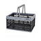 ZHJINGYU crates for storage,20L,plastic baskets for organizing,collapsible shopping basket,foldable crate with Handles,collapsible storage crate,car basket,for Kitchen,Bathroom,Medicine.small,Black