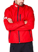 Helly Hansen Men's Crew Midlayer Fleece Lined Waterproof Windproof Breathable Rain Coat Jacket, 162 Red, X-Large