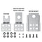 Onlyfire Universal Barbecue Grill Stainless Steel Rotisserie Motor Bracket Set