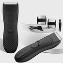 Groin Body Hair Trimmer for Men and Women, Below-The-Belt Shaver Trimmer, Replaceable Ceramic Blade, IPX7 Waterproof Wet/Dry Pubic Hair Trimmer, USB Charging Ball Trimmer for Chest, with 2 Comb Attachments