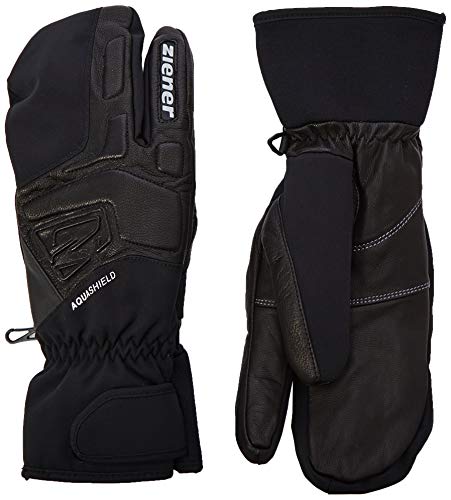 Ziener Glyxom As(r) Lobster Ski Alpine Gloves, Unisex, 801041, Black, 10.5