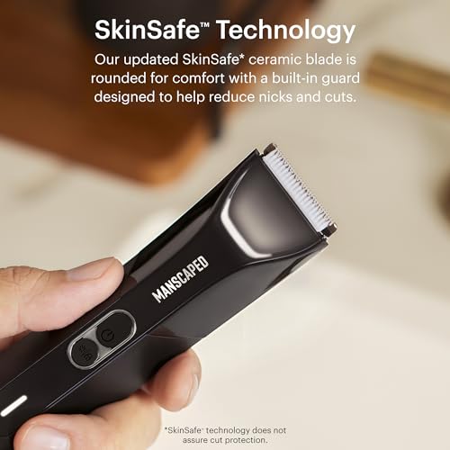 MANSCAPED® The Lawn Mower® 4.0 PRO - Groin & Body Hair Trimmer, Updated SkinSafe® Trimmer Blade, Waterproof Wet/Dry Groomer, USB-C & Wireless Charging Compatible, Men’s Ball Shaver with Travel Lock