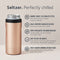 Huski Slim Can Cooler | New | Premium 355ml (12oz) Skinny Drink Holder for Hard Seltzer, Beer, Soda | Triple Insulated 316 Stainless Steel | Seamless Design | Works as a Tumbler (Champagne)