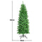 Costway 1.8m/6ft Pre-lit Pencil Christmas Tree,Artificial Hinged Fir Christmas Tree with 743 PVC Tips and 250 SAA certificated LED Lights, Christmas Drcoration with Sturdy Iron Stand, Easy Set-up