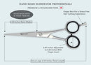 (Cutting) - Professional Hair Cutting Scissors - Sharp Blades Hair Shears/Barber Scissors/Moustache Scissors - J2 Stainless Steel Hair Scissors - 17cm - Haircut/Hairdresser Scissors for Kids, Men and Women.