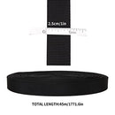 ZOEYES 1 Inch Heavy Duty Nylon Webbing 50 Yards Black Nylon Strapping Flat Webbing Strap, Great for Dog Leash, Collars, Seat Belt, Backpack, Outdoor DIY Gear Repair, Crafts