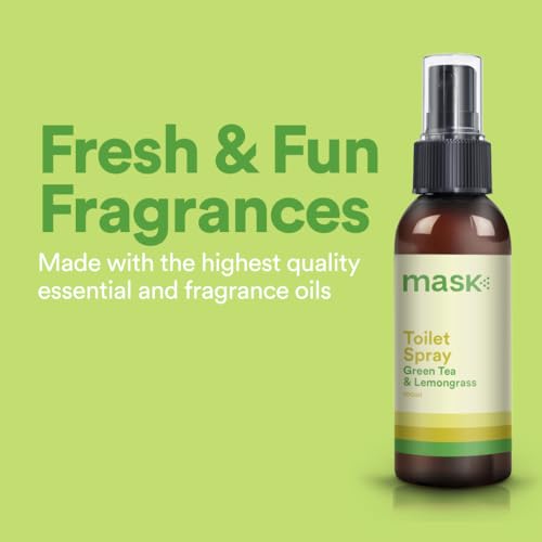Mask - Toilet Odour Eliminator Spray, Non-Aerosol Odour Neutraliser Spray, Travel Size - Traps Odours Before You Go, Toilet Deodoriser, 100ml, Mix Pack of 3