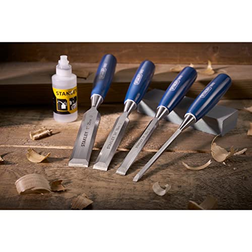 Stanley 5002 Series Chisel Set with Oil and Stone