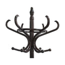 Coat Rack Stand Wooden Hat Clothes Umbrella Standing 12 Hooks Hanger Walnut Tree Walnut Brown