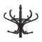 Coat Rack Stand Wooden Hat Clothes Umbrella Standing 12 Hooks Hanger Walnut Tree Walnut Brown