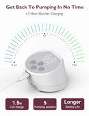 Momcozy Hands-Free Breast Pump S12 Pro, Wearable Pump with Comfortable Double-Sealed Flange 24mm, 3 Modes & 9 Levels Electric Breast Pump Portable for Easy Pumping, Smart Display (White, 2 Count)