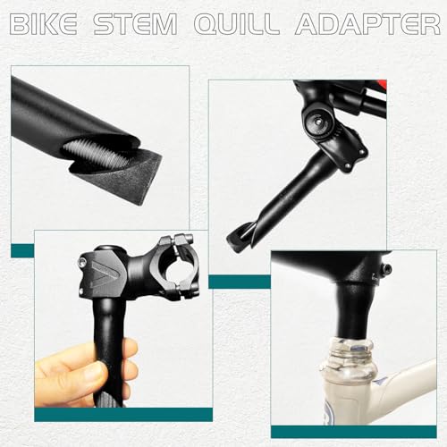 TRIWONDER Stem Riser Adapter Aluminum Bike Fork Stem Quill Riser Extender Extension Road Mountain Bicycle Stem Head Up Raiser Handlebar Adapter (22.2mm X 150mm)