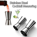 Stainless Steel Jigger Dual Spirit Measure Cup, Useful Bar Accessory for Cocktail, Whisky, Wine, Gin, Vodka（25/50 ML）