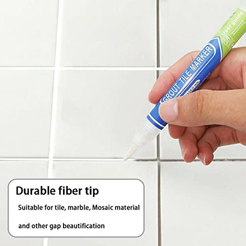 Tile Repair Pen Wall Gap Refill Grout Refresher Renew Repair Marker Bathroom Waterproof OZ (White)