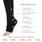 LANBAOSI 3 Pairs Zipper Compression Socks for Women & Men Open Toe Toeless Compression Socks Knee High Support Stockings